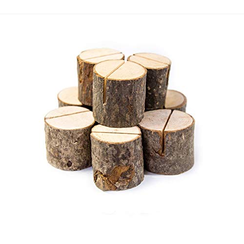Senover Rustic Wood Table Numbers Holder Wood Place Card Holder Party Wedding Table Name Card Holder Memo Note Card (50pcs) - Image 2