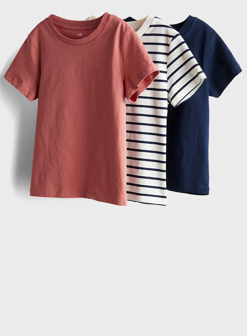 اتش اند ام Kids 3 Pack Crew Neck T-Shirt
