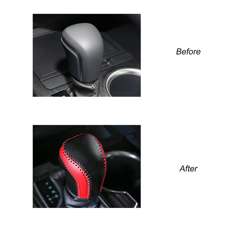 CKE Compatible with Toyota Camry 2026 2025 2024 2023 2022 2021 2020 2019 2018 for Corolla Cross Avalon Accessories Car Gear Shift Knob Cover Trim Protector Cap -Red and Black - Image 4