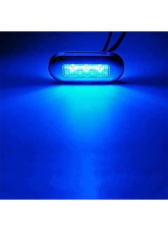 Generic 4Pcs 3 Blue Yacht Boat Marine LED Oval, Sealed Boat Cockpit Marine 3 Led Lights  - Image 2
