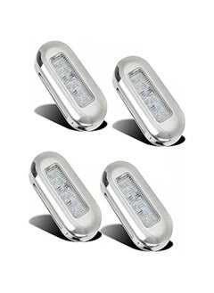 Generic 4Pcs 3 Blue Yacht Boat Marine LED Oval, Sealed Boat Cockpit Marine 3 Led Lights  - Image 1