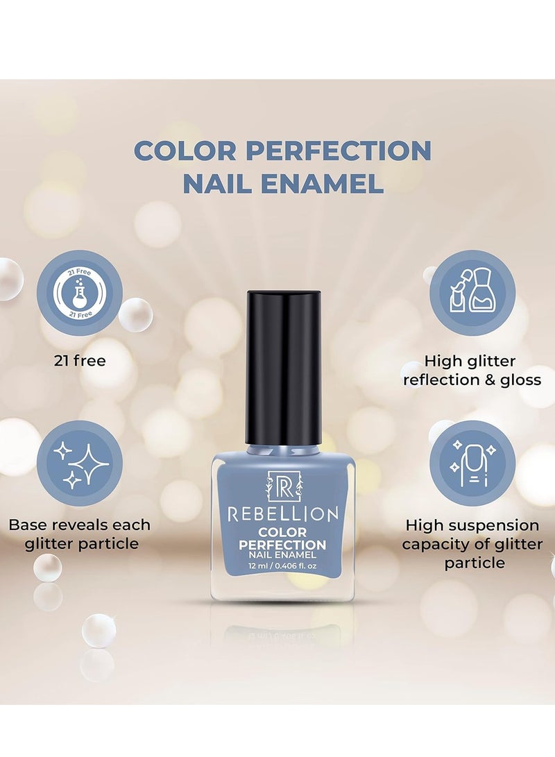 Rebellion Color Perfection Nail Enamel 12ml Sky blue Beyond Skies RG30 - Image 4