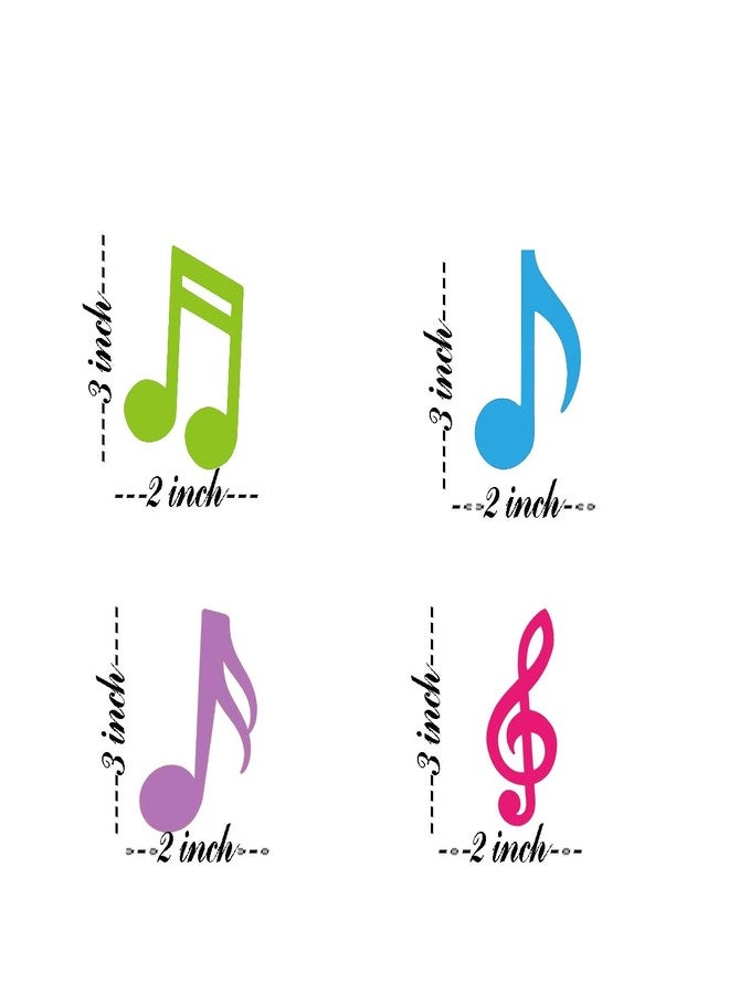 Besttile Music Notes Wall Decal Stickers for Music Theme Birthday Party Favors,2x3 inch,60 pcs - Image 3