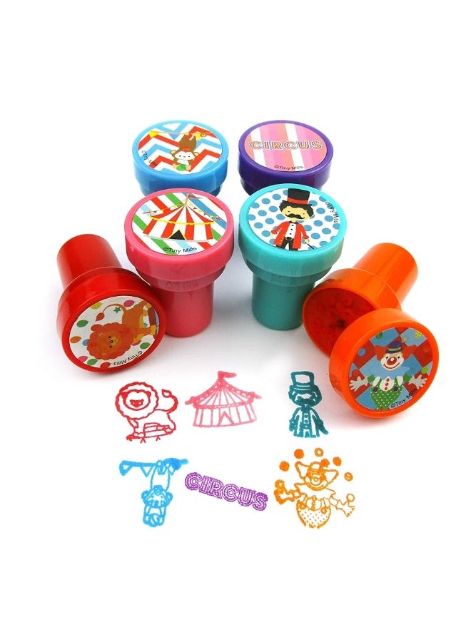 TINYMILLS 24 Pcs Circus Carnival Stampers for Kids - Image 4