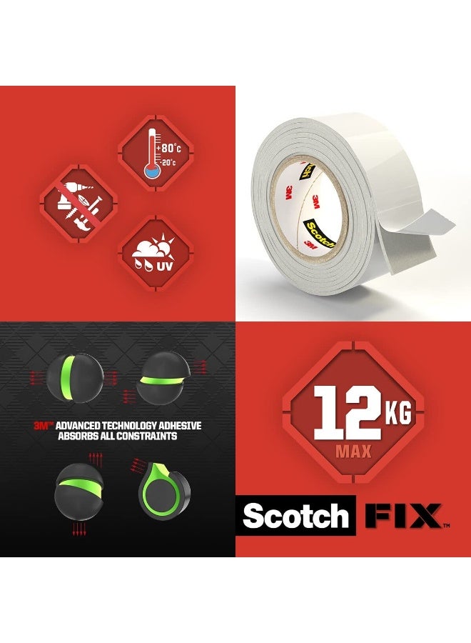 Scotch Mount Extreme Interior Tape 19mmx1.8m, 1 roll/pack - Image 5