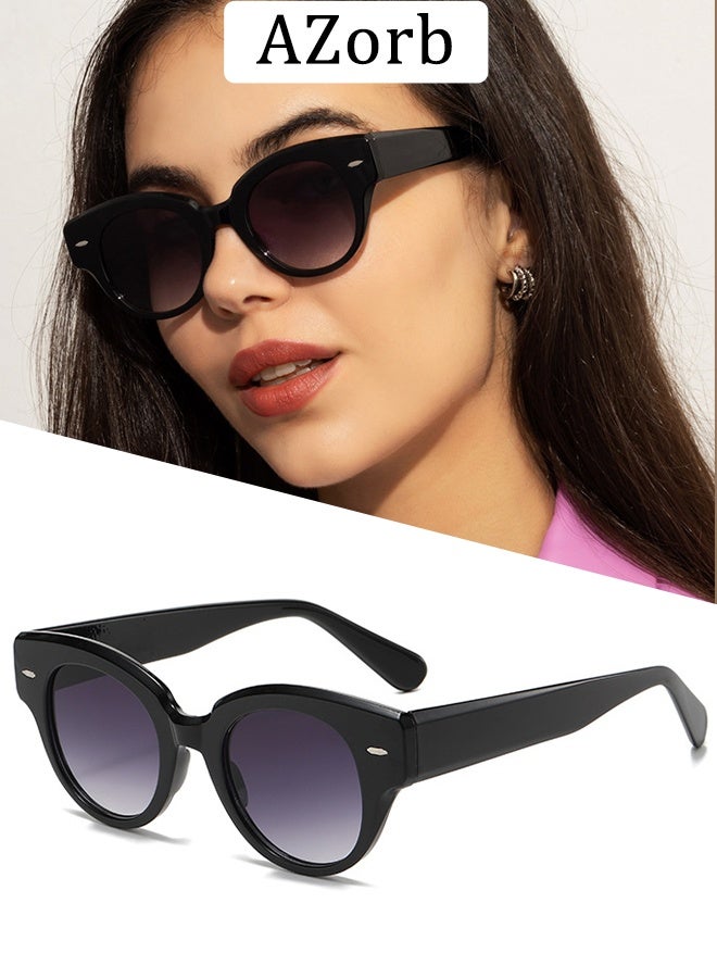 AZorb Round Sunglasses Men Women Retro Circle Sun Glassess for Mens Ladies Eye Glasses Classic Sunglass UV Protection Shades for Travel Daily Eyewear Accessories - Image 1