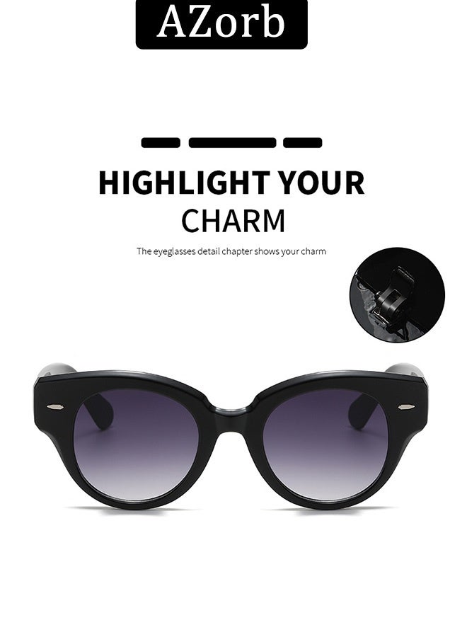 AZorb Round Sunglasses Men Women Retro Circle Sun Glassess for Mens Ladies Eye Glasses Classic Sunglass UV Protection Shades for Travel Daily Eyewear Accessories - Image 3