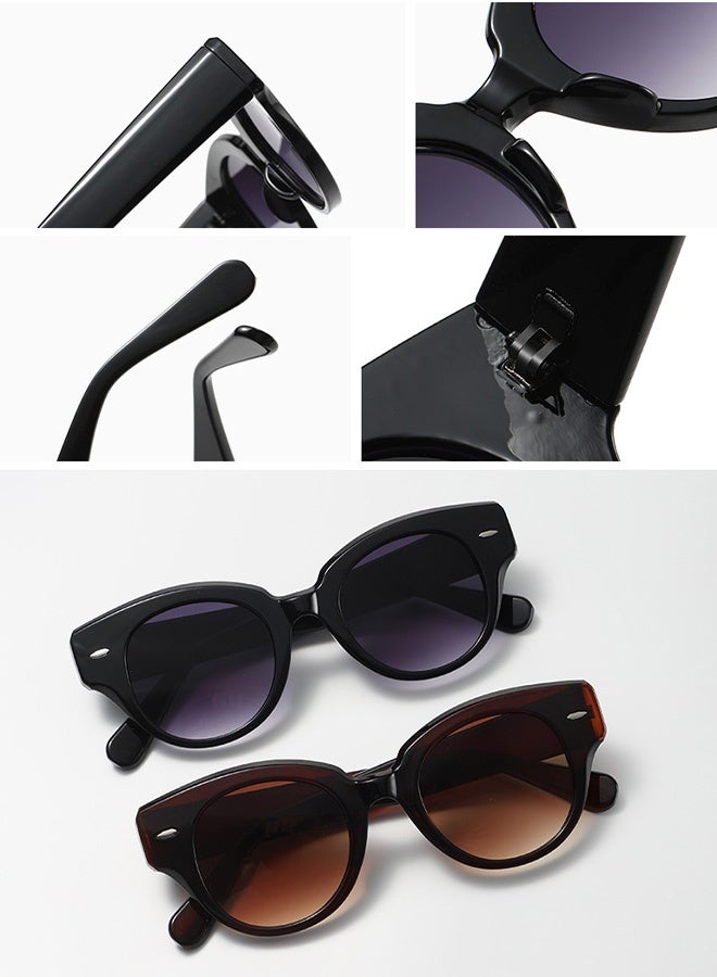 AZorb Round Sunglasses Men Women Retro Circle Sun Glassess for Mens Ladies Eye Glasses Classic Sunglass UV Protection Shades for Travel Daily Eyewear Accessories - Image 2