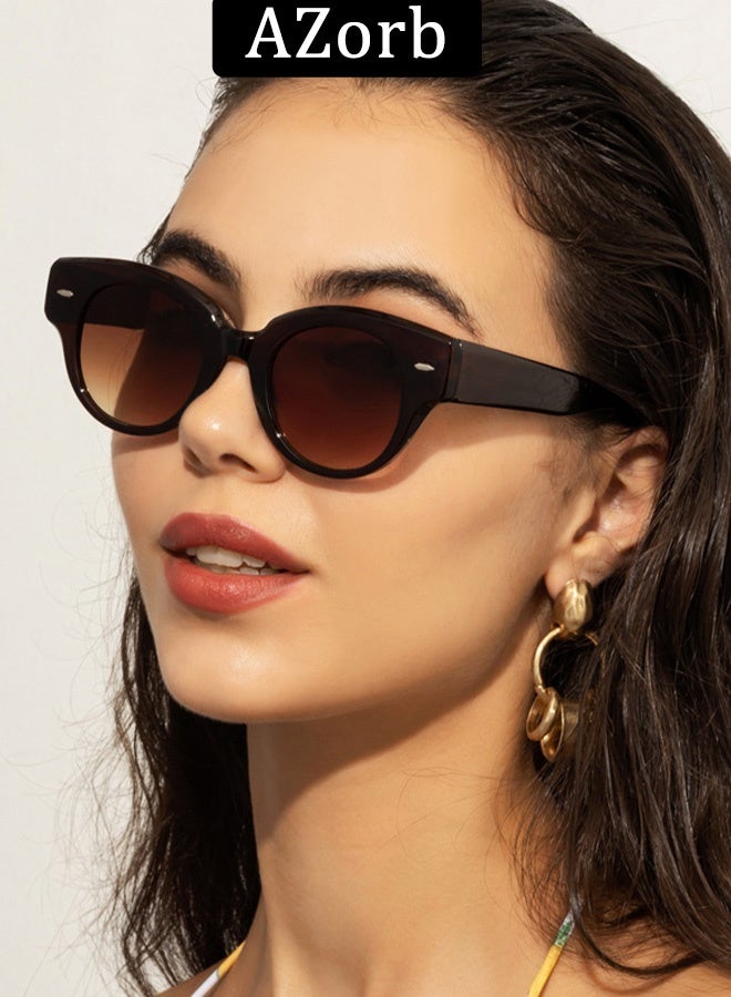 AZorb Round Sunglasses Men Women Retro Circle Sun Glassess for Mens Ladies Eye Glasses Classic Sunglass UV Protection Shades for Travel Daily Eyewear Accessories - Image 5