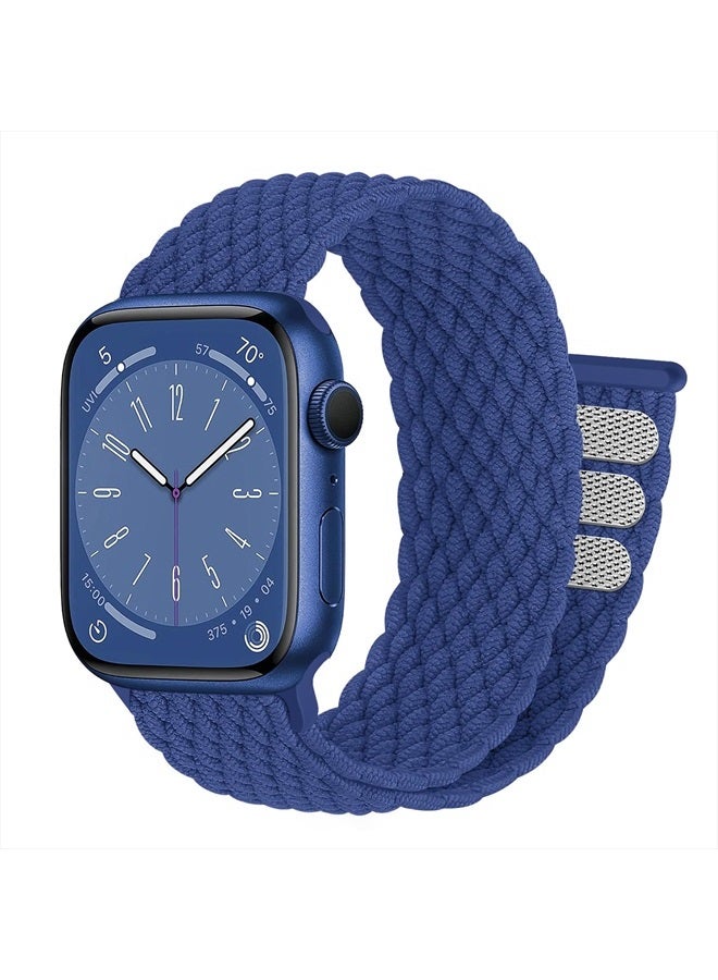 Wowstrap Stretchy Braided for Apple Watch Band 45mm 44mm 42mm Ultra 49mm 42 44 45 mm Women/Men,Solace Elastic Nylon Sport Solo Loop Strap for Apple watch series 8 bands iWatch 7 6 5 4 3 2 se - Image 1