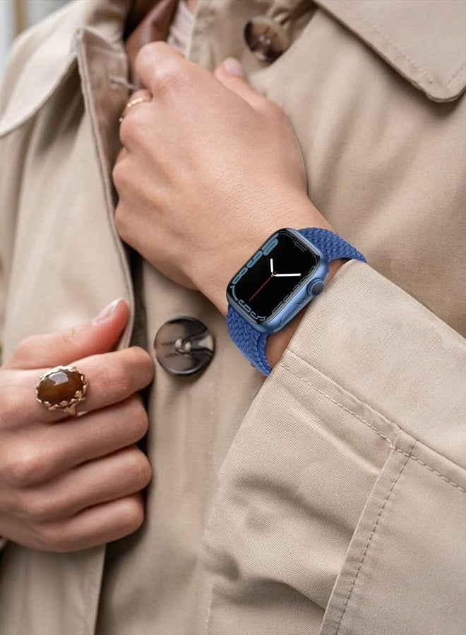 Wowstrap Stretchy Braided for Apple Watch Band 45mm 44mm 42mm Ultra 49mm 42 44 45 mm Women/Men,Solace Elastic Nylon Sport Solo Loop Strap for Apple watch series 8 bands iWatch 7 6 5 4 3 2 se - Image 2