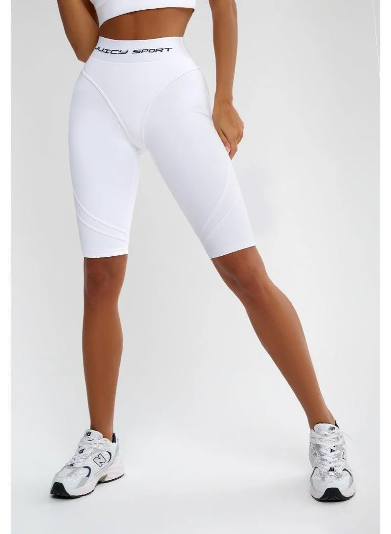 Bona Fide Bona Cycling Extra push Up Juicy White Extra High Waist Tummy Control Gym Shorts for Women for Women | Best Price UAE