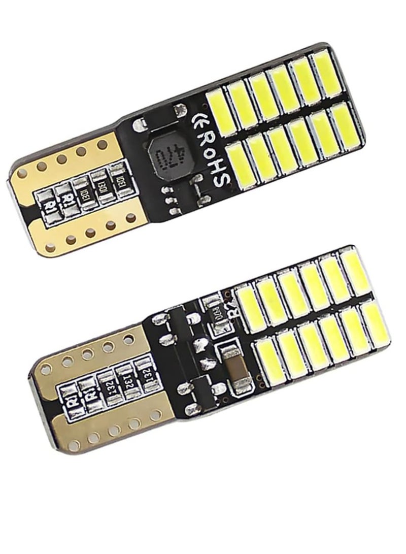 W5W Canbus Error Free LED Automotive Interior Dome Cabin Light T10 24 LED Flat (1 Pair) - Image 1