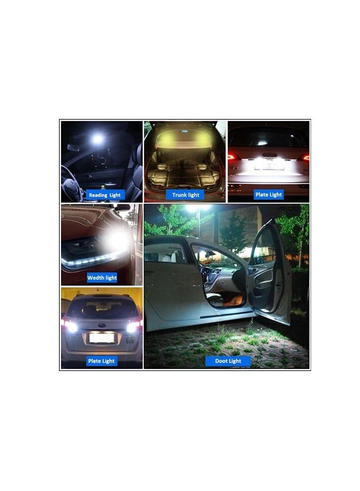 W5W Canbus Error Free LED Automotive Interior Dome Cabin Light T10 24 LED Flat (1 Pair) - Image 2