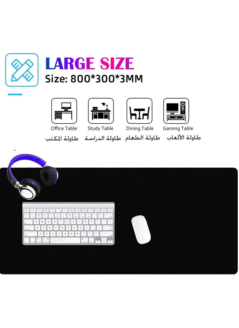 NOAEOU Black Wukong 800mm* 300mm Mouse Pad, 3MM thickness Large Gaming Mouse Pad with Non-Slip Rubber Base, Game CG 1  - Image 3