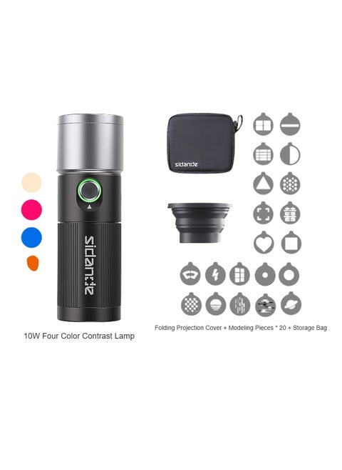 Videography Flashlight, Lightweight And Portable Strobe Light, Zoomable Photography Fill Light, Durable Ambience Light With Thread For Camera Stand Cage, (10W Standard (Free Styling Sheet Plus Storage Bag))