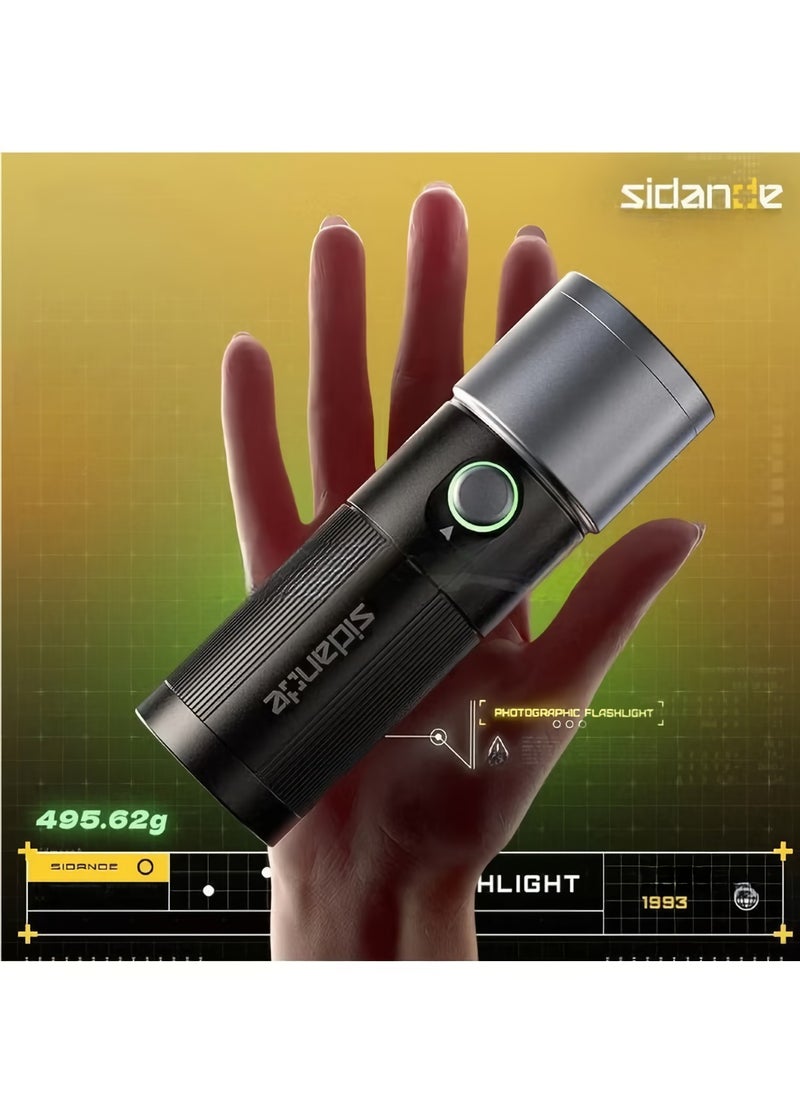 Sidande - Videography Flashlight, Lightweight And Portable Strobe Light, Zoomable Photography Fill Light, Durable Ambience Light With Thread For Camera Stand Cage, (10W Standard (Free Styling Sheet Plus Storage Bag)) - Image 1