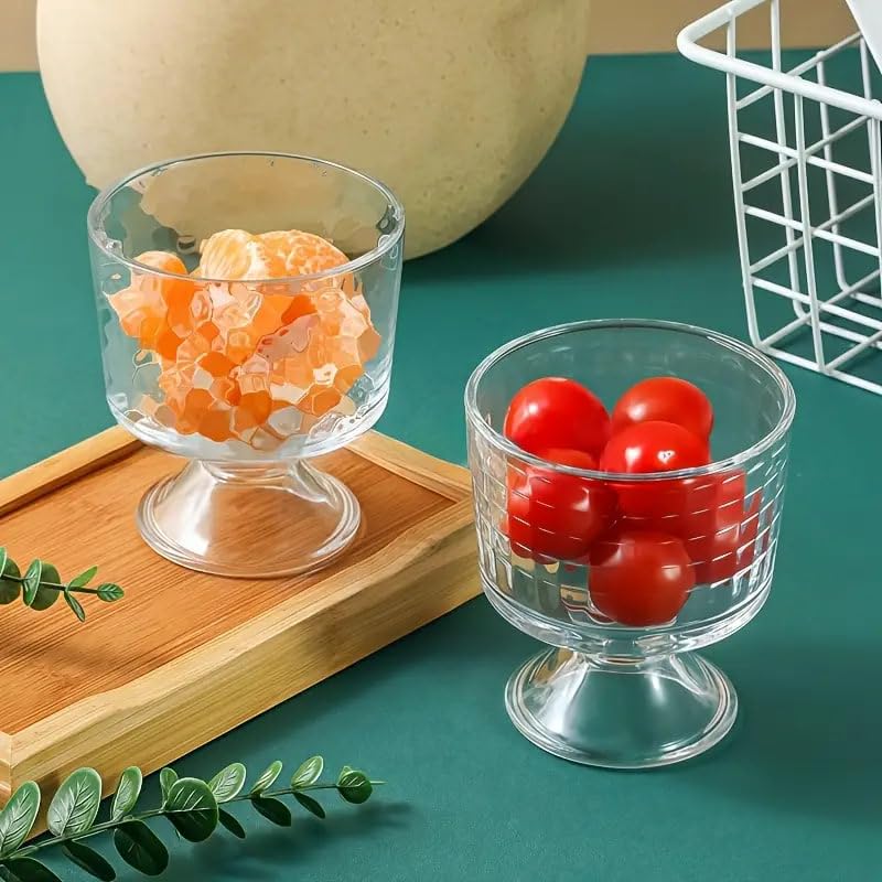 bellemax 300ML Ice Cream Glasses Cups Dishes for Desserts, Milkshake,Fruit and Pudding Glass Serving Bowls, Perfect for Home, Restaurants and Parties Dishwasher Safe (Set of 6) (BX-01) - Image 5