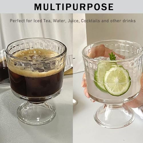 bellemax 300ML Ice Cream Glasses Cups Dishes for Desserts, Milkshake,Fruit and Pudding Glass Serving Bowls, Perfect for Home, Restaurants and Parties Dishwasher Safe (Set of 6) (BX-01) - Image 2