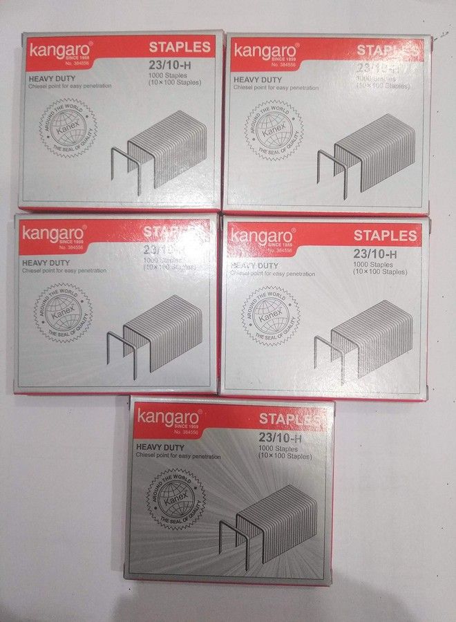kangaro Stapler Pin 23/10-H -(Multicolour, Pack of 5)