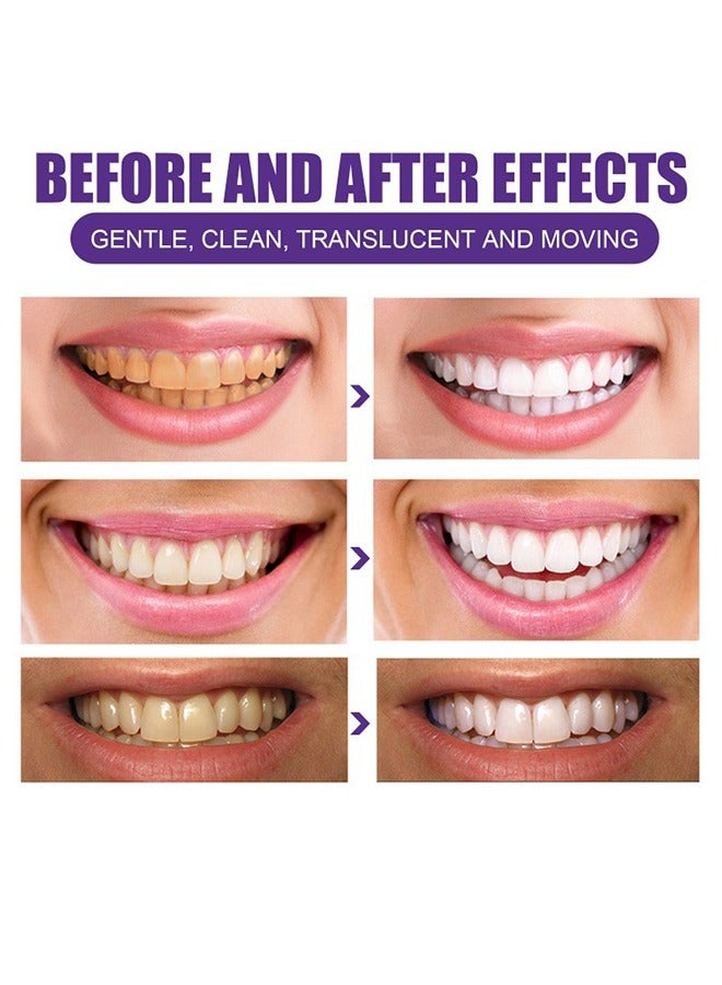 إيلهو بودرة مصحح اللون ، بودرة تفتيح بنفسجي - تخفي البقع ، بدون حساسية - مسحوق تبييض معجون أسنان آمن للمينا للقهوة والشاي والطعام والنبيذ وبقع التبغ.30 جم - Image 3