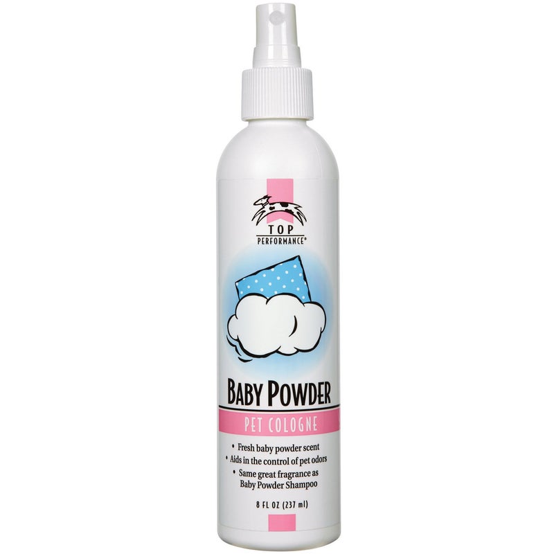 Top Performance Baby Powder Pet Cologne, 8-Ounce (Package May Vary) - Image 1