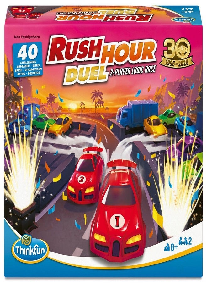 ThinkFun Rush Hour Traffic Jam 2-Player Logic Game - 30th Anniversary Edition - Head-to-Head Race - Ages 8+