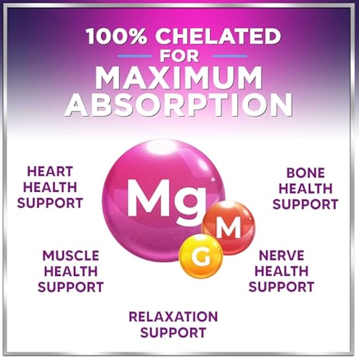 Hello Lovely! مكمل مغنيسيوم جليسينات - 100% مخلب وم purified - لدعم النوم وصحة القلب والعضلات وقوة العظام - تركيبة مغنيسيوم لطيفة وعالية الامتصاص - نباتي، معبأ في الولايات المتحدة - 120 كبسولة - Image 5