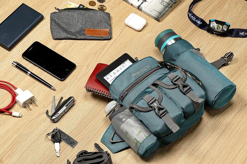 TriPole Waist Pack with Detachable Bottle Holder - Multi-Utility Waist and Sling Bag for Hiking, Cycling, and Backpacking - Image 4