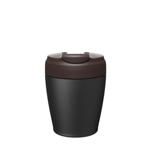 KeepCup Commuter Travel Mug - Insulated Stainless Steel Reusable Coffee Cup with Spillproof Flip Lid - 12oz/340ml - Dark Chocolate - Image 5