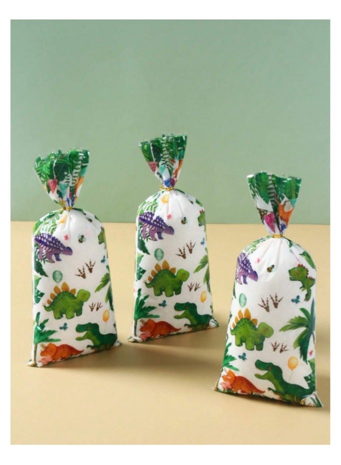 Plastic bags for gift and candy distributions for birthday parties and baby showers, 25 pieces with gold ribbons - Image 4