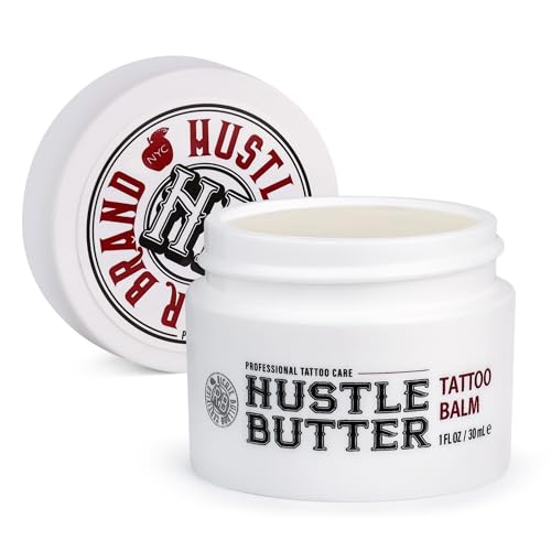 Hustle Butter Deluxe  Tattoo Butter for Before During and After the Tattoo Process  Lubricates and Moisturizes  100 Vegan Replacement for PetroleumBased Products  1 oz