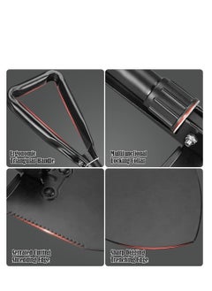 SYOSI Folding Shovel, Tactical Folding Trowel, Versatile Engineer Shovel, Folding Trenching Tool, Collapsible Outdoor Digging Implement, Portable Hoe, Includes Band Saw and Pick, for Home Outdoor Activitie  - Image 5