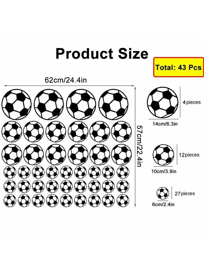 SITAKE 43 Pcs Football Stickers for Boys Room, Vinyl Wall Art for Bedroom Playroom Living Room Window Door Decoration - Image 5