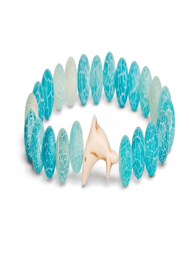 Fahlo Dolphin Tracking Bracelet, Elastic, supports FIU Marine Conservation, one size fits most for Men and Women (Aqua Blue) - Image 1