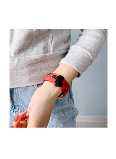 ten.tech TenTech Silicone Magnetic Sports Band for Apple Watch Ultra/Ultra 2, Size 49mm 45mm 44mm 42, Soft Band for iWatch Series 9/8/7/6/5/4/3/2/1/SE - Camouflage red  - Image 3