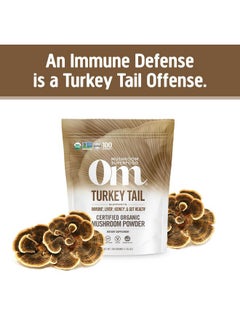 Om Mushroom Superfood Turkey Tail Organic Mushroom Powder Pouch, 7.05 Ounce, 100 Servings, Immune Support, Polysacchrides, Beta-Glucans, Gut Health & Holistic Defense Mushroom Supplement  - Image 2