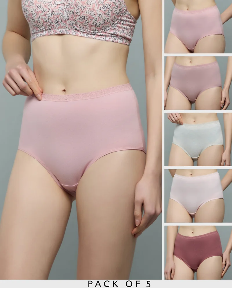 أر أند بي 5 Pack Lace Trim Full Briefs