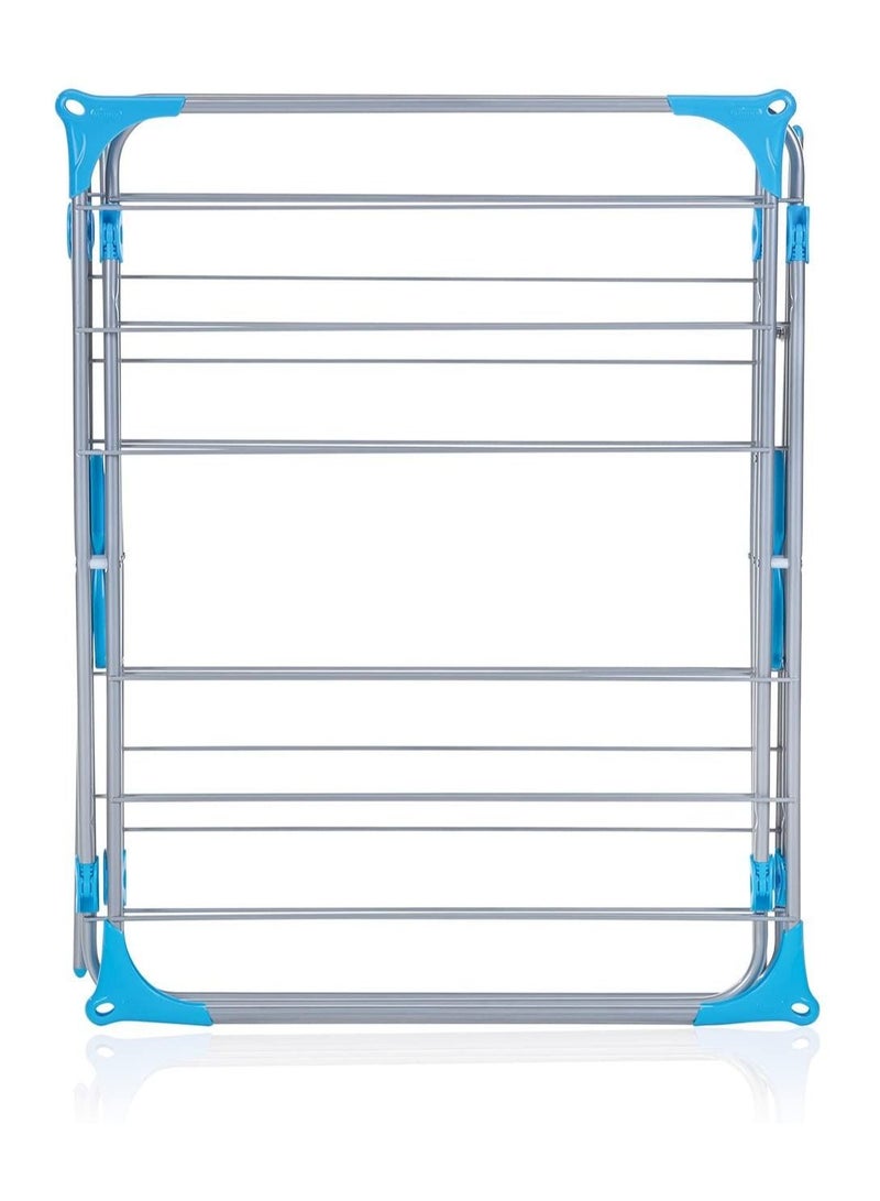 منشر غسيل الملابس القابل للطي من الفولاذ ثلاثي الطبقات مثالي للاستخدام الداخلي والخارجي - Image 3