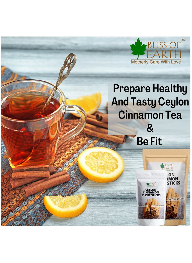 BLISS OF EARTH 400GM True Ceylon Cinnamon Sticks From Sri Lanka Whole Spices Dalchini  - Image 3