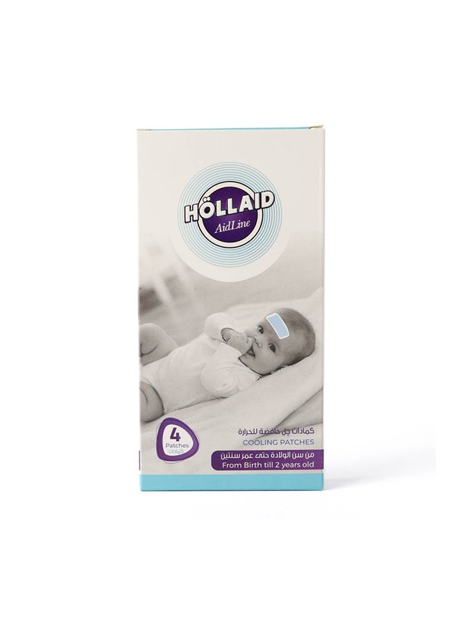 Hollaid Hollaid, Cooling Gel Patches, For Infants, 0-2 Years - 4 Pcs 