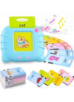 NBB GLOBAL TRADERS Talking Flash Cards Learning Toys for Toddlers, 2-6 Years Old Kids, Arabic & English Letters, Speech Therapy Word Game Toy, 112 Cards, 224 Words, Early Education Teaching Machine  - Image 1