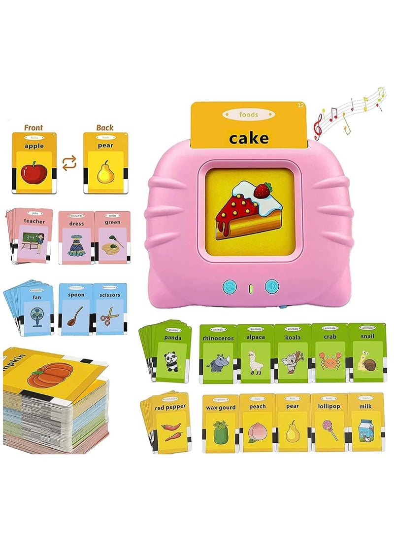 NBB GLOBAL TRADERS Talking Flash Cards Learning Toys for Toddlers, 2-6 Years Old Kids, Arabic & English Letters, Speech Therapy Word Game Toy, 112 Cards, 224 Words, Early Education Teaching Machine  - Image 2