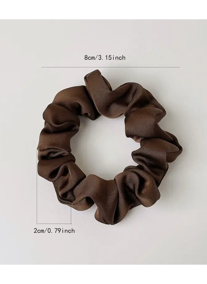 Ucanbe - 5pcs Luxurious Soft Silk-Like Hair Scrunchies for Women - Elastics & Ties for Curly, Fine, Thick, and Thin Hair - Gentle, Comfortable, and Easy to Use for Daily Styling with Solid Color Options - Image 1