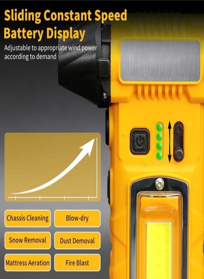 JBQ Upgraded 130,000 RPM Mini Turbofan F020 Super Fan – High-Speed Cordless Handheld Fan with 5000mAh Battery, 4 Nozzles, Emergency Seat Belt Cutter, Magnetic Base, Dual LED Front & Side Lights – Portable Air Blower and Suction Cleaner for Car Detailing, Home, Office, Camping & Outdoor Use – Lightweight 303g Compact Multifunctional Tool with 4-Speed Touch Control, USB-C Fast Charging – ABS & Metal Durable Construction - Image 5