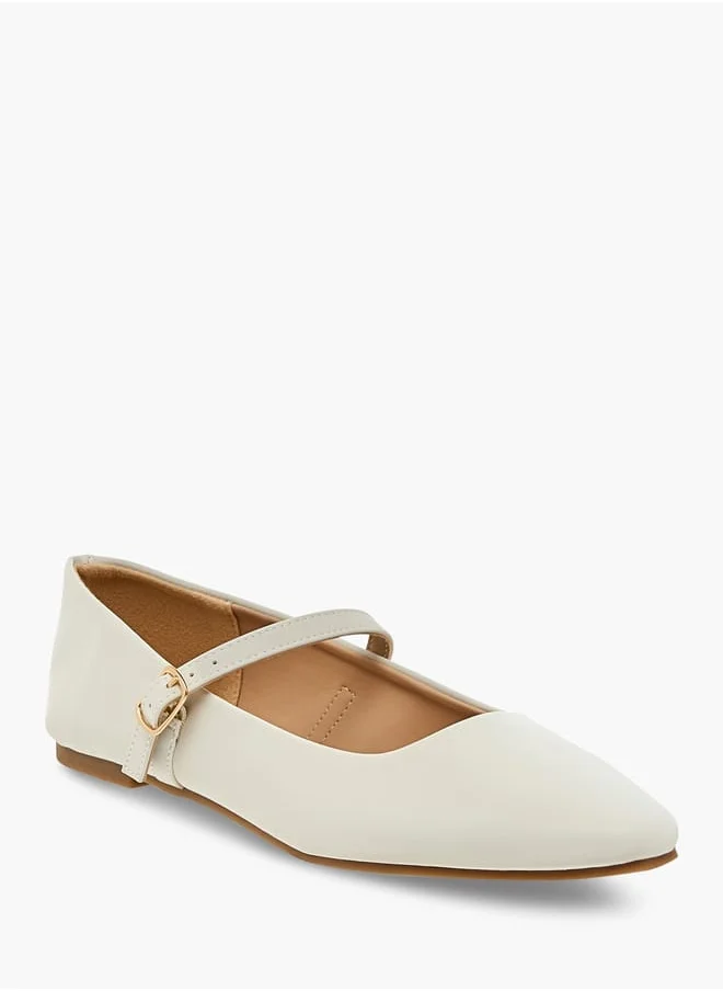 فلورا بيلا من شو إكسبرس Women's Solid Ballerina Shoes with Buckle Closure