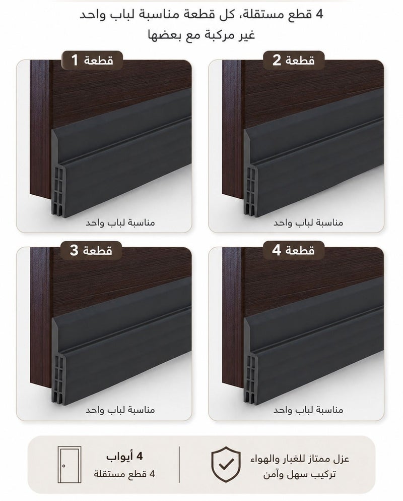 ELFSA Door Draft Stopper,  Length Under Door Seal, Door Sweep for Exterior & Interior Doors, Door Bottom Draft Blocker Dust and Noise Insulation - Image 1
