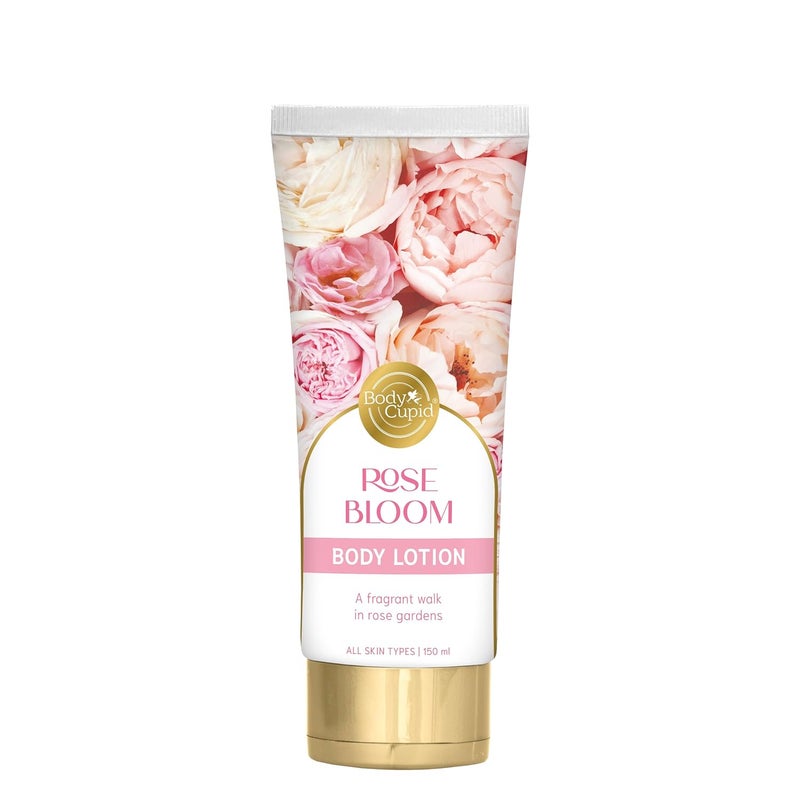 Body Cupid Rose Bloom Body Lotion  Hydrating  FastAbsorbing Moisturizer with a Delicate Rose Fragrance  No Sulphates Parabens or Silicones  150ml - Image 1
