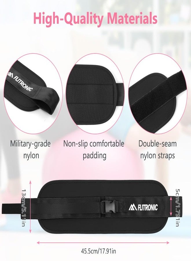 Flintronic Exercise Hip Thrust Belt, Glute Trainer, Adjustable Hip Thrust Belt with Extra Padding for Dumbbells Kettlebells Gym Fitness Bodybuilding Weightlifting, Pink - Image 3