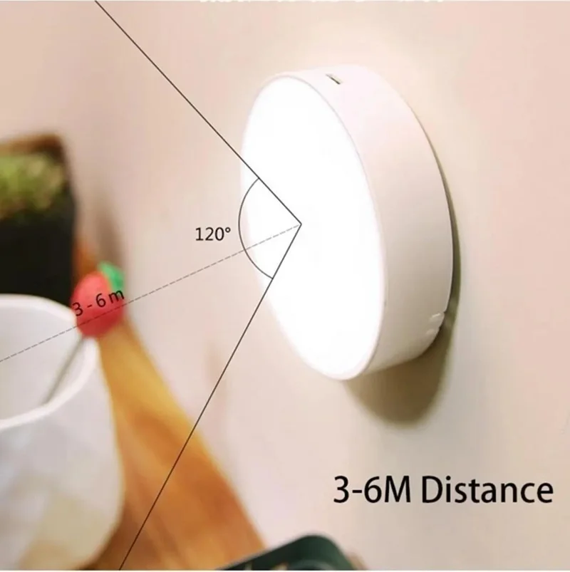 ماشو تريند 10 Pieces Motion Sensor Rechargeable Spotlight Magnet LED 8.5 cm Sensor Lamp Sensor Lighting